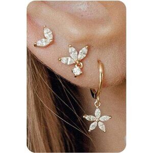 Sterling Silver Earrings for Women - Hypoallergenic Cartilage Earrings for